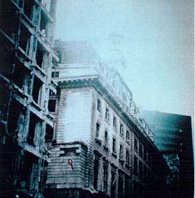 Building A 93.  (Note the damage indicated by the red arrow.